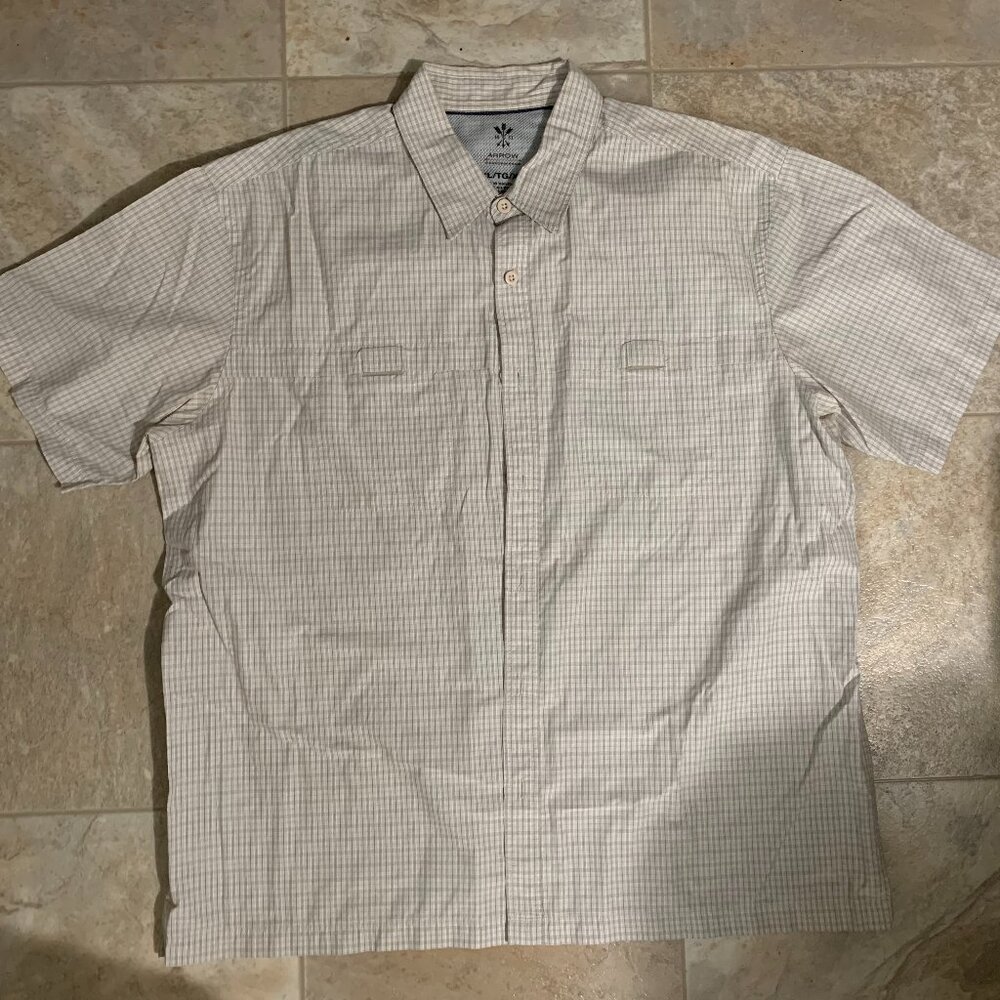arrow xl men's button short sleeve shirt